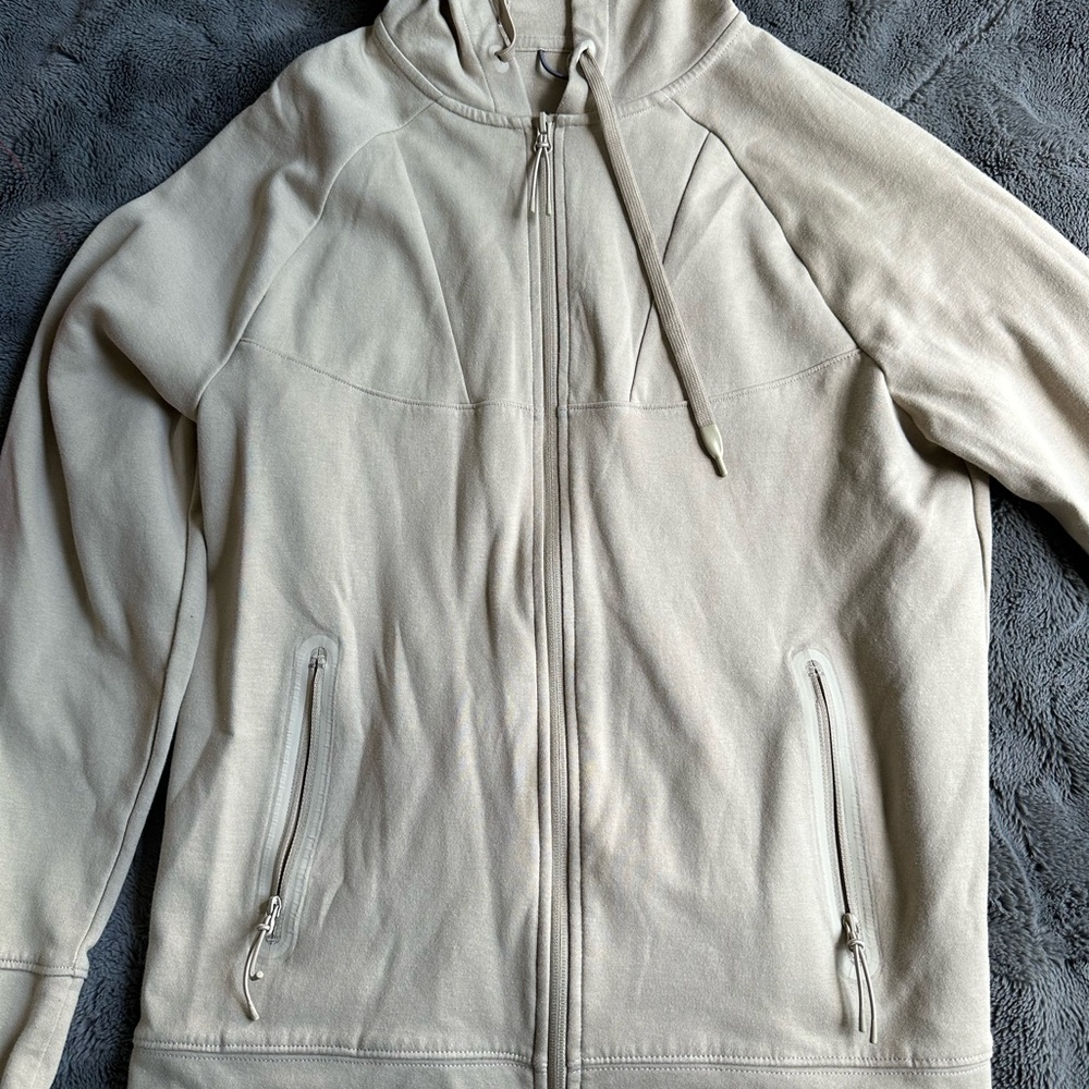 All in Motion Men's Zip Up Cream Sweater